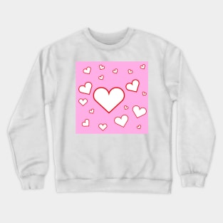 Heart ( pink background ) Crewneck Sweatshirt